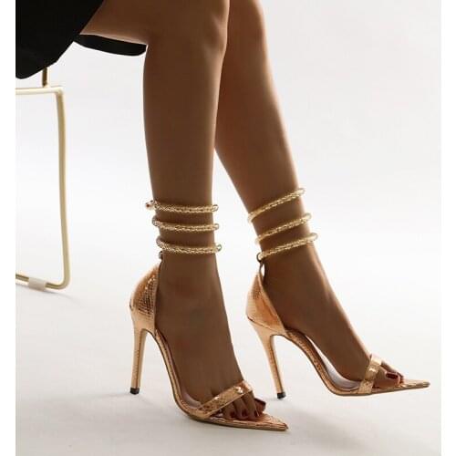 European Style New Snake Simple Women Sandals Sexy Pumps Shoes Size 35-42
