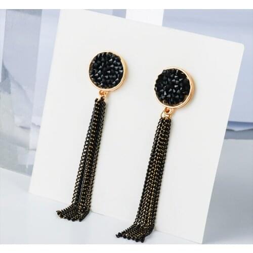 New Fashion Earings Vintage Earrings 2019 For Women Luxury Jewelry Gold Long Metal Tassle Dangle Drop Earings oorbellen Brincos