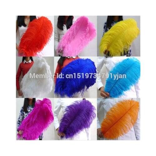 Free delivery! 50pcs high quality hard ostrich hair 26-28 inch / 65-70cm feather wedding focus DIY