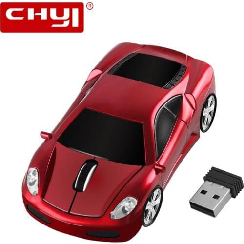 CHYI Wireless Mouse Ergonomic 2.4Ghz 1600 DPI Scuderia Coupe F430 Superfast Sports Car Mouse For PC Laptop Desktop Supercar Mice