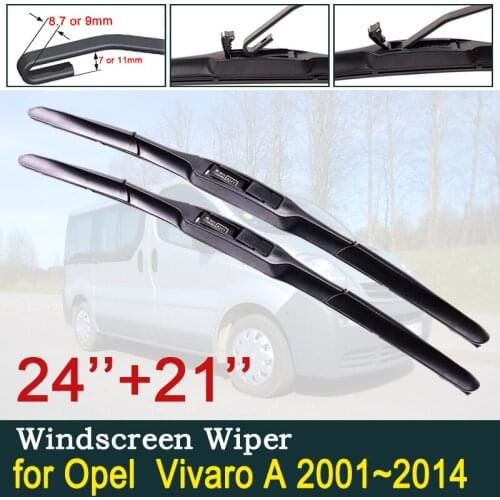 For Opel Vivaro A 2001~2014 Car Wiper Blade Front Windscreen Wipers Car Accessories 2002 2003 2004 2005 2009 2010 2011 2012 2013