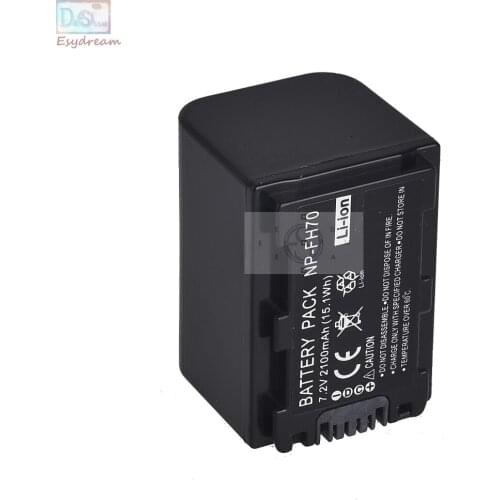 FH70 NP-FH70 2100mAh Battery for SONY HDR-UX5E HDR-HC7E HDR-HC5E DCR-SR300E DCR-SR42E DCR-SR62E PM098