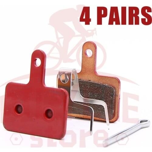 4 Pairs (8pcs) Sintered Bike Disc Brake Pads Bicycle Accessories For SHIMANO Tektro TRP Hylex Spyre Bicycle Parts 95% Metal
