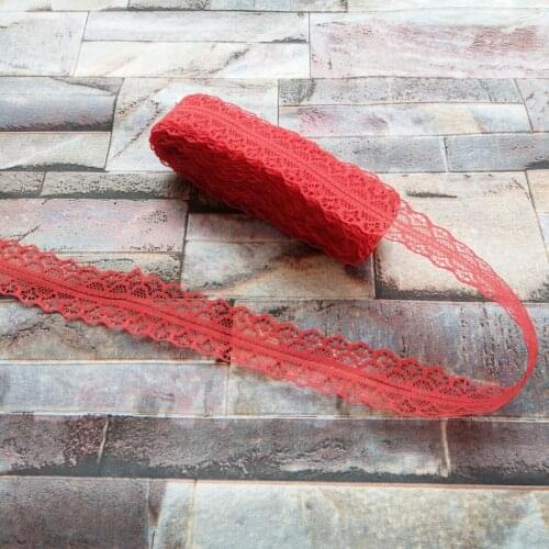 Beautiful Wholesale 10 Yards 28mm Width Red Embroidery Lace Ribbon DIY Jewelry Clothing Accessories For Sewing