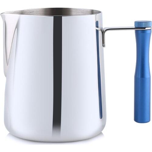 Stainless Steel Milk Frothing jug Coffee Frothing Jug For Espresso Mugs Frothing Jug Removable Handle 600ml