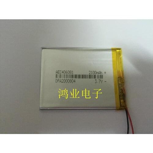 3.7V polymer lithium battery 406081P 406080P 2100MAH digital products general battery Rechargeable Li-ion Cell