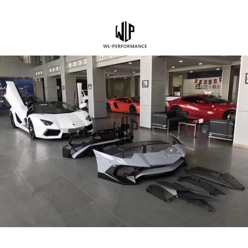 LP700 to LP750 SV style Fiber glass front bumper rear bumper rear spoiler for Lamborghini Aventador LP750-4 Superveloce 11-15