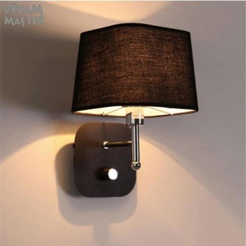 Minimalist Fabric wall lighting modern bedside lamp creative bedroom lights staircase corridor balcony lights lampada da parete