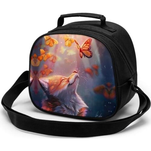 Fox Functional Pattern Cooler childrens meal bag Fox Portable Thermal Food Picnic Lunch Bags For Women Travel Picnic Handbag