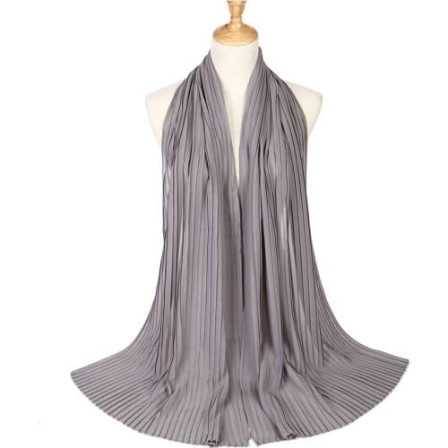 Muslim women bubble crinkle chiffon hijab scarf foulard femme musulman shawls islamic headscarf clothing Arab head scarf