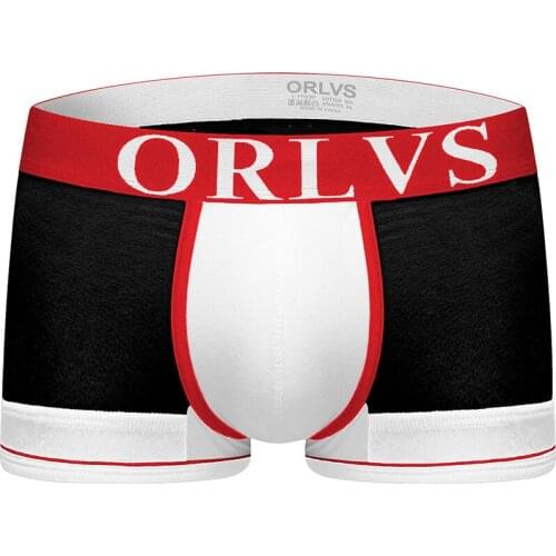 ORLVS Breathable Cueca Boxer homme Cotton Mens Underwear Boxers U Convex Pouch Sexy Male Underpants men boxer Panties