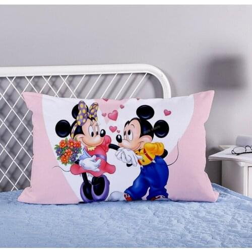 Disney Pillowslip Mickey Minnie Pillowcase Home Textile Cartoon Theme Soft Cotton Pillow Cover Children Beding Set Pillows Case