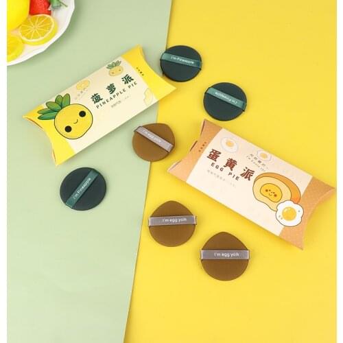 Soft Air Puff Double-Sided Use Makeup Tool 3pcs Demon I'm Pineapple Pie / I'm Egg Yolk Pie Cushion Puff BB Cream Sponge Puff