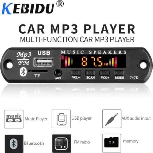 New 5V 12V Bluetooth MP3 Decoder Board MP3 Player Decoder Board Car Kit FM Radio TF USB 3.5 Mm WMA AUX Audio Receiver