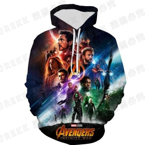 New Marvel The Avengers Hoodies Men Women Children 3D Print Sweatshirt Pullover Streetwear Boy Girl Kids Cool Tops Clothing