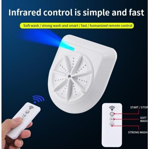 Mini Portable Washing Machine Foldable Automatic Clothes Washing Machine Dormitory Socks Underwear Ultrasonic Turbine Washing