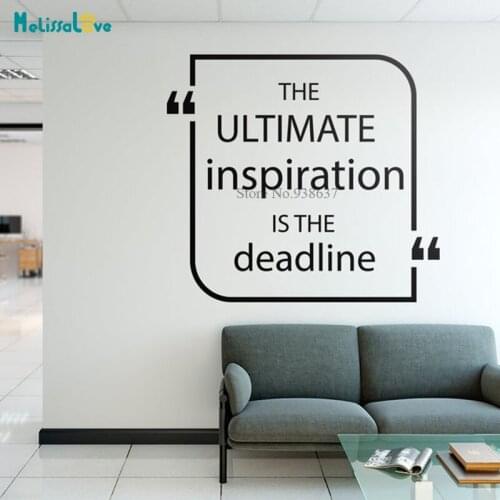 The Ultimate Inspiration Inspiring Motivational Office Qoute Company Meeting Room Deccal Removable Vinyl Wall Sticker BD381