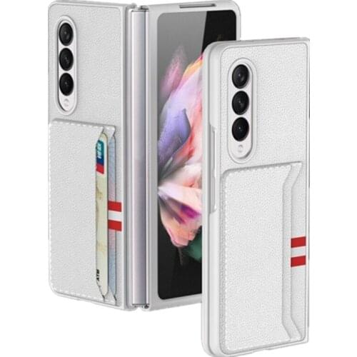 For Samsung Galaxy Z Fold 3 Luxury Flip Case Cover with Card Slot Multifunction Protective Case for Z Fold3 5G Magnetic Cover