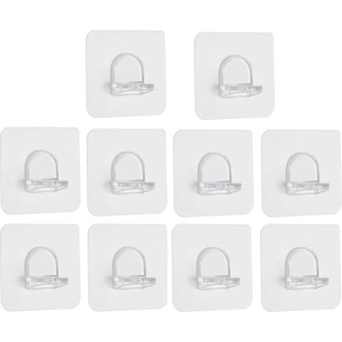 Furniture Brackets Self-adhesive Clear Wall Hooks Glass Cabinet Shelves Rest Support Mount Holder For Shelf haakjes zelfklevend