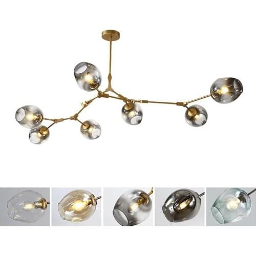 Nordic Modern Glass Pendant Light Dining Room Kitchen Light Designer Hanging Lamps LED Pendant Lamps Lustre Lighting Luminaire