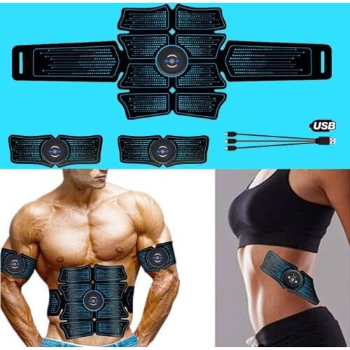 Workout Abdominal Muscle Trainer Electric ABS Stimulator Slimming Fitness Exercise Machine Home Gym Fitness Equipment Training