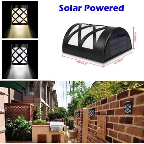 6LED Solar Light Waterproof IP55 LED Solar Power Lamp Outdoor Garden Path Landscape Roof Fence Gutter Wall Mount Spot Lighting