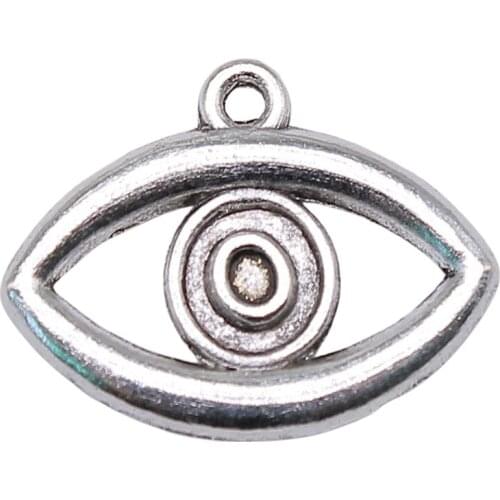 WYSIWYG 10pcs 21x16mm Pendant Eye Eye Charm Pendants For Jewelry Making 2 Colors Eye Pendants