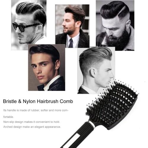 Women Hair Comb Scalp Massage Comb Bristle & Nylon Hairbrush Wet Curly Detangle Hair Brush for Salon Hairdressing Styling Tools