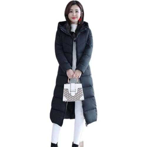 S-5XL Plus Size Winter Women Down Jacket Plus Long Fashion Cotton Outwear Hoodie Parkas Warm Jackets Female Winter Coat Clothes