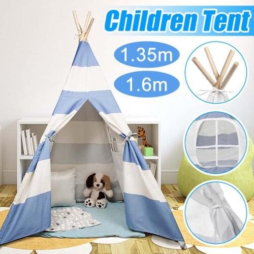 1.35/1.7M Childrens Tent Teepee Tent For Kids Portable Tipi Infantil House For Children Cabana Kids Tents Decoration Carpet