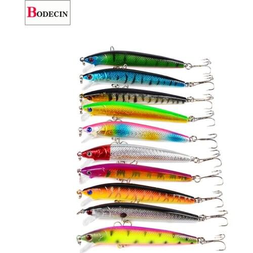 10pcs Jerkbait Minnow 10cm 7.5g Crankbait Wobbler For Fish Artificial Bait Fishing Lure Accessories Tackle Carp Trout Swimbait