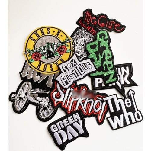 10 PCS Band Patch rock band for Clothing Iron on Embroidered Sewing Applique Cute Sew On Fabric Badge DIY Apparel Accessories