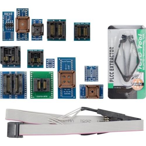 Genuine 2021 New Upmely 13 PCS Universal Adapter Socket+ IC Extractor for Programmer TL866A TL866CS G540 Programming Calculator