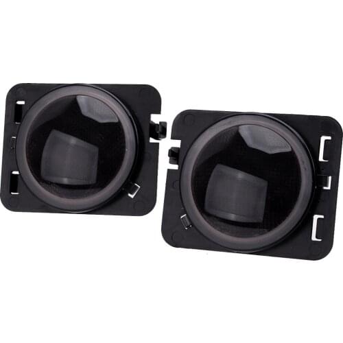 2Pcs 9-16V Car Wheel Eyebrow Smoked LED Side Marker Light Fit for Jeep Wrangler JK 2007 2008 2009 2010 2011 2012 2013 2014 2015