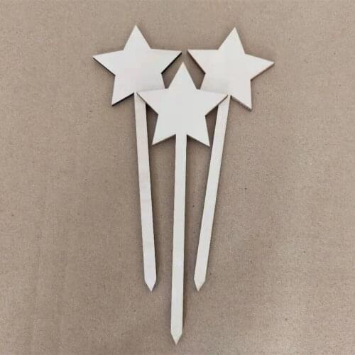 20pcs Laser Cut Wooden Star DIY Wooden Painting Craft Baby Shower Gift