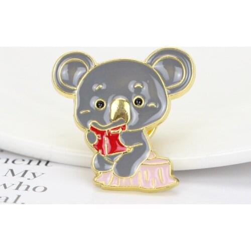 Australia koala cartoon model metal alloy drip brooch for children to decorate backpack clothes decoration badge accessories