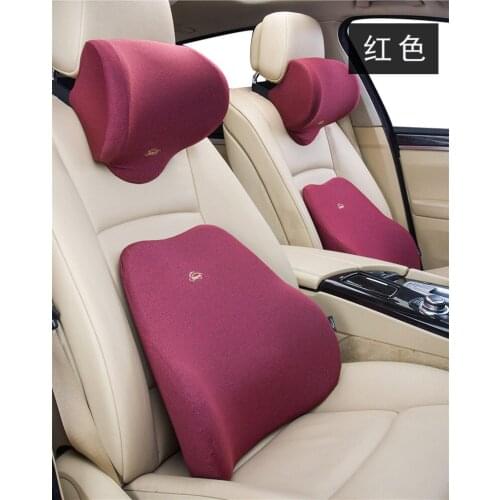 Car Lumbar Headrest Memory Foam Comfortable Car Cushion Pillow Car Lumbar Pillow Support Headrest
