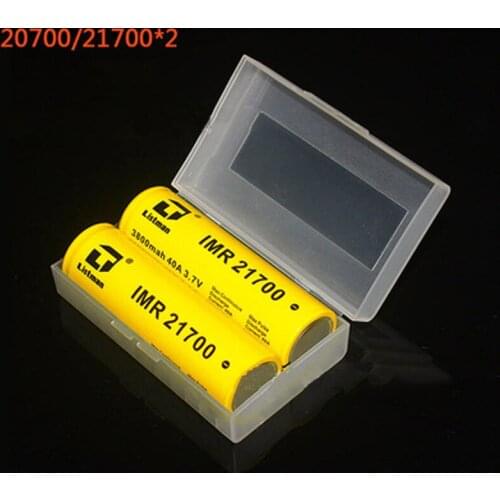 Battery Holder Storage Case Box Cover For 20700/21700 Battery Case Container Organizer Box Case With Clips