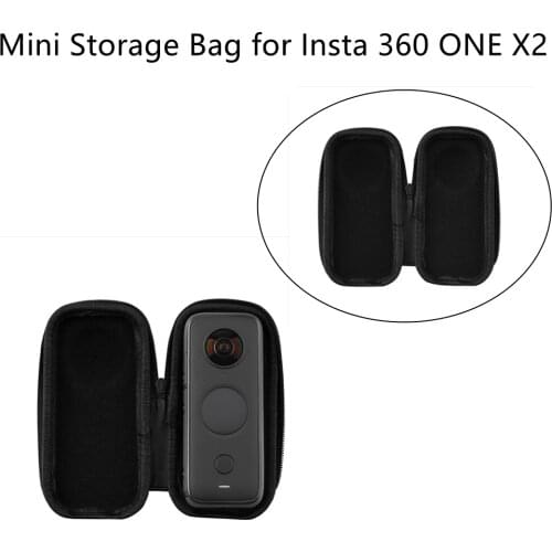 For Insta 360 ONE X 2 Mini Storage Bag Handbag Portable for Insta 360 PU Carrying Case Protective Bag Panoramic Camera Accessory