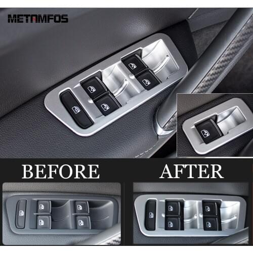 For Volkswagen Golf 7 MK7 2013-2016 2017 2018 Matte Window Lift Switch Cover Trim Inside Armrest Frame Accessories Car Styling