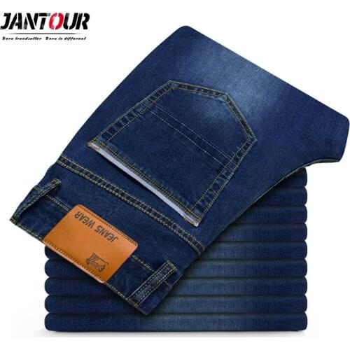 Summer thin Middle-aged Jeans Casual Loose Long Blue Denim Pants Male Solid business casual Straight Jeans For Men size 40 42 44