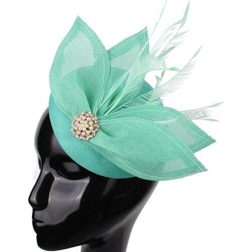 Emerald Green Bridal Imitation Sinamay Fascinators Hats Cocktail Hat Wedding Hair Accessories Occasion Hats NEW ARRIVAL