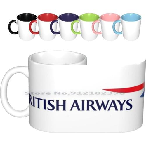 British Airways Logo Ceramic Mugs Coffee Cups Milk Tea Mug British Airways Aviation Emirates Airways Etihad Flight British