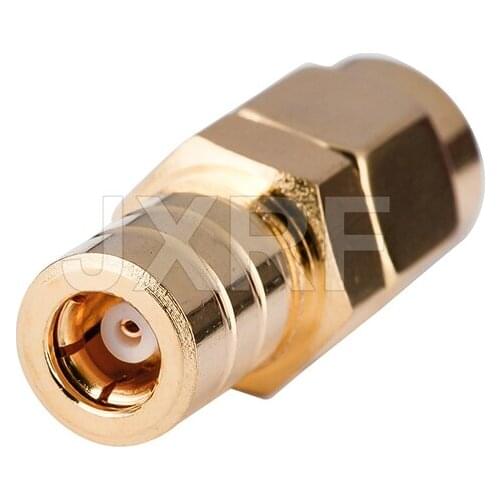 JXRF Coaxial Coax Adapter SMA Male Plug to SMB Female Jack Straight Gilded SMB to SMA Connector