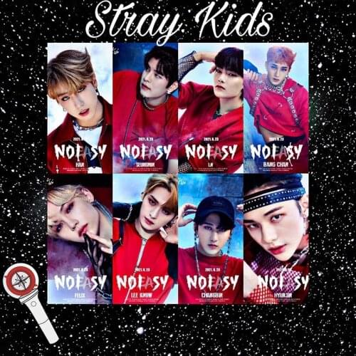 KPOP Stray Kids New Album NOEASY Figure Concept Photo Poster Bang Chan Felix Wall Sticker Room Decoration Picture 2PCS/SET M74