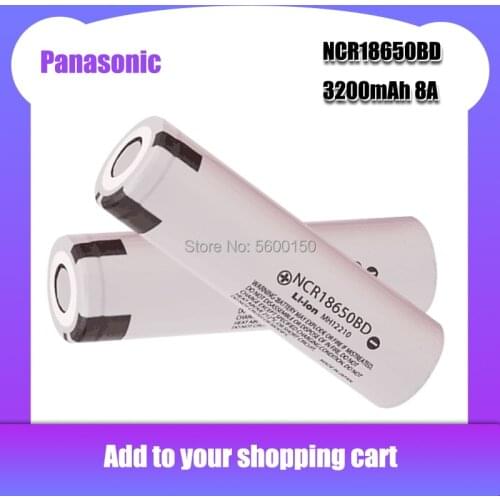 Panasonic Li-ion 18650 Rechargeable Batteries 3.7V 3200mAh Lithium Battery for 3.7 v Power Bank Flashlight Battery NCR18650BD