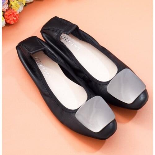 Simplicity Womens Slip On Shoes Ballet Flats Luxury Brand Shoes Women Designers Fashion Genuine Leather Womens Loafers Shoes