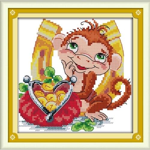 Miser cross stitch kit aida 14ct 11ct count printed canvas stitches embroidery DIY handmade needlework