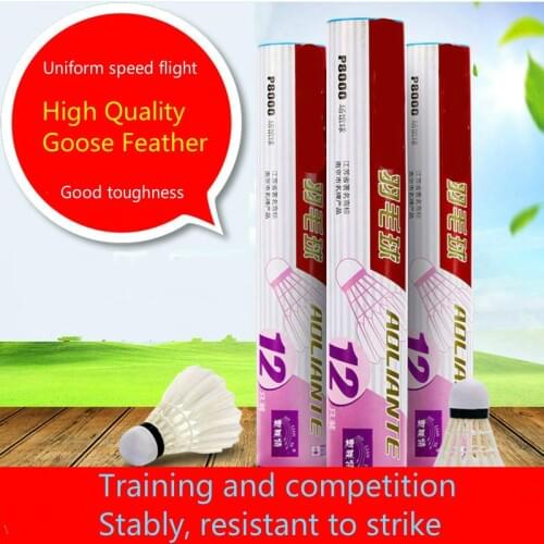 Training competition Badminton High quality goose feather 12 or 6 pieces per barrel Durable and stable spring ball Free delivery