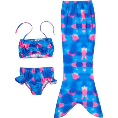 4-8Y Child Mermaid Bikini Swimsuit Fancy Halloween Mermaid Tail Cosplay Costume Little Ariel Mermaid Princess Dress For Swimming